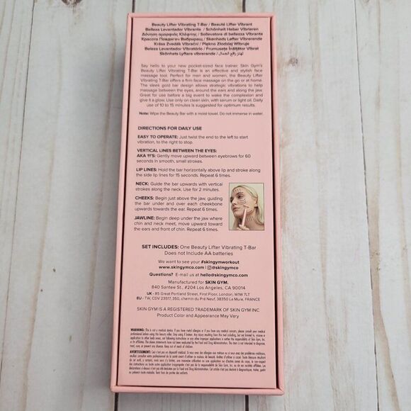 SKIN GYM Gold Beauty Lifter Vibrating T Bar - Picture 2 of 2
